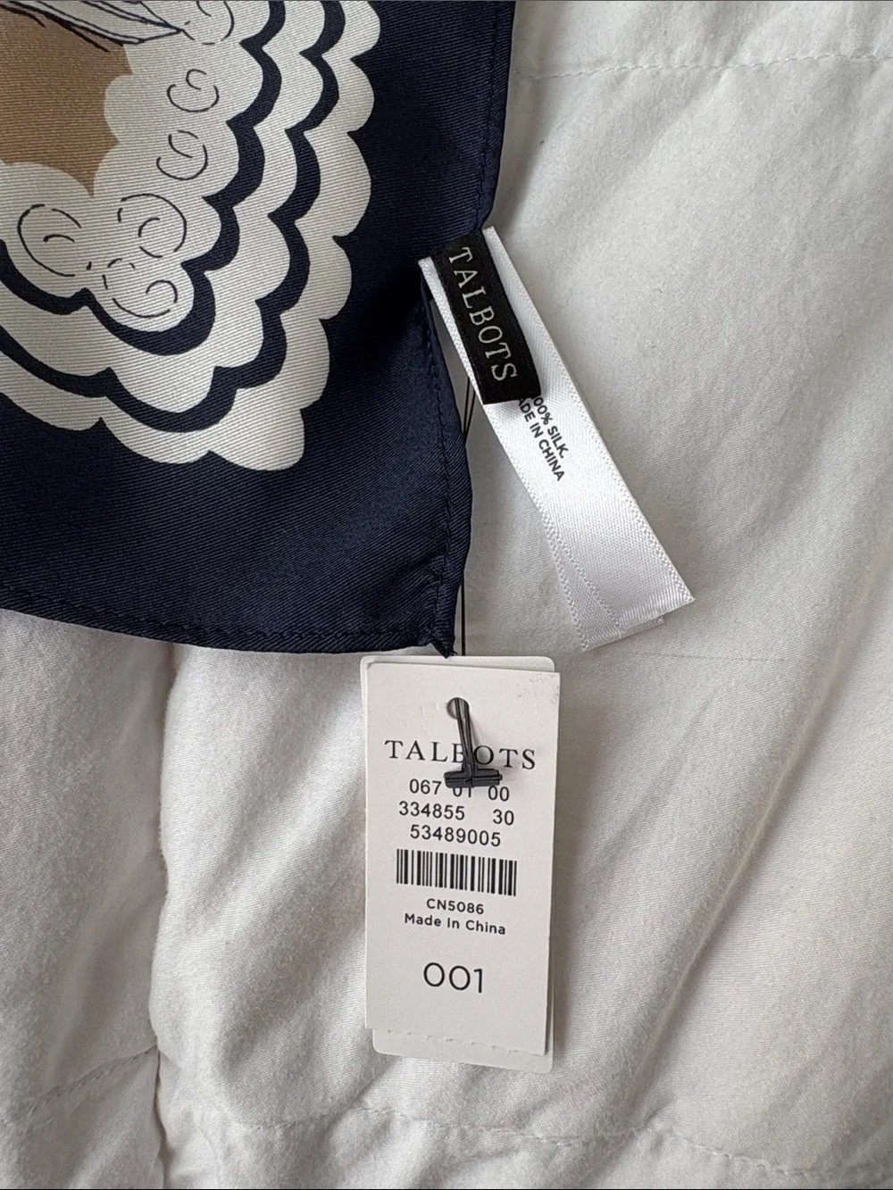 Talbots Multicolor Nautical 100% Silk Scarf - Blue, Pink, Green, Brown, White